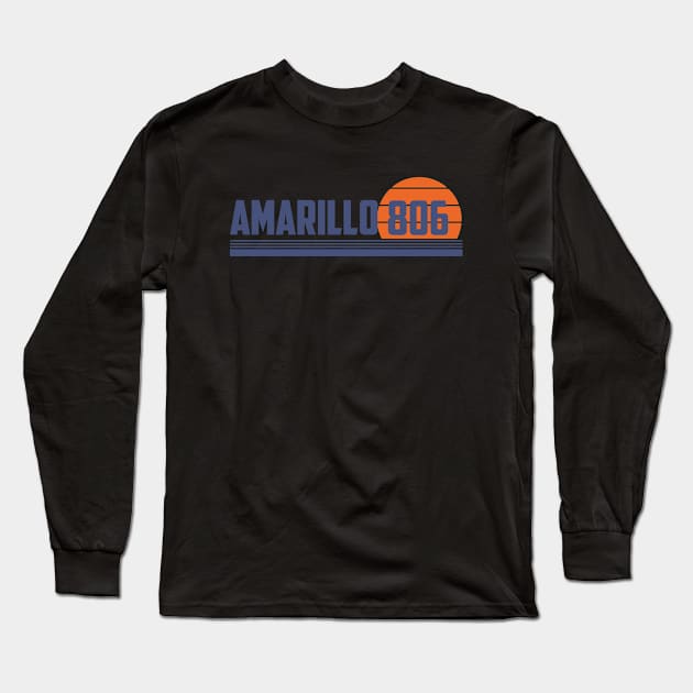 806 Amarillo Texas Area Code Long Sleeve T-Shirt by Eureka Shirts